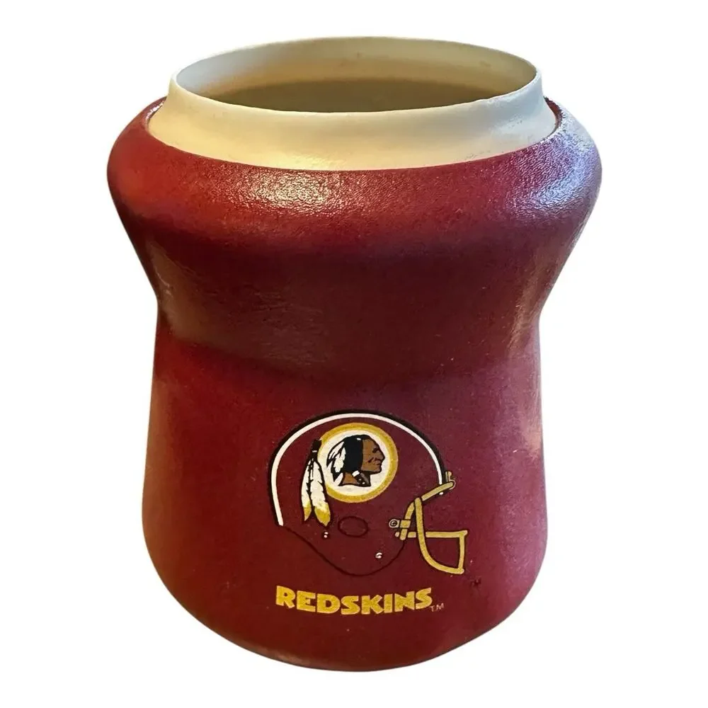 Vintage Washington Redskins Foam Koozie & Embroidered Patch 1990s Rare